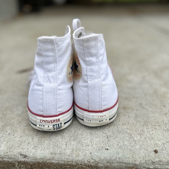 High Top White Converse - Picture 4 of 10